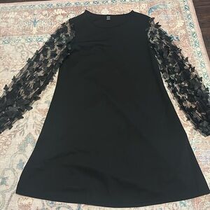 SHEIN black butterfly dress